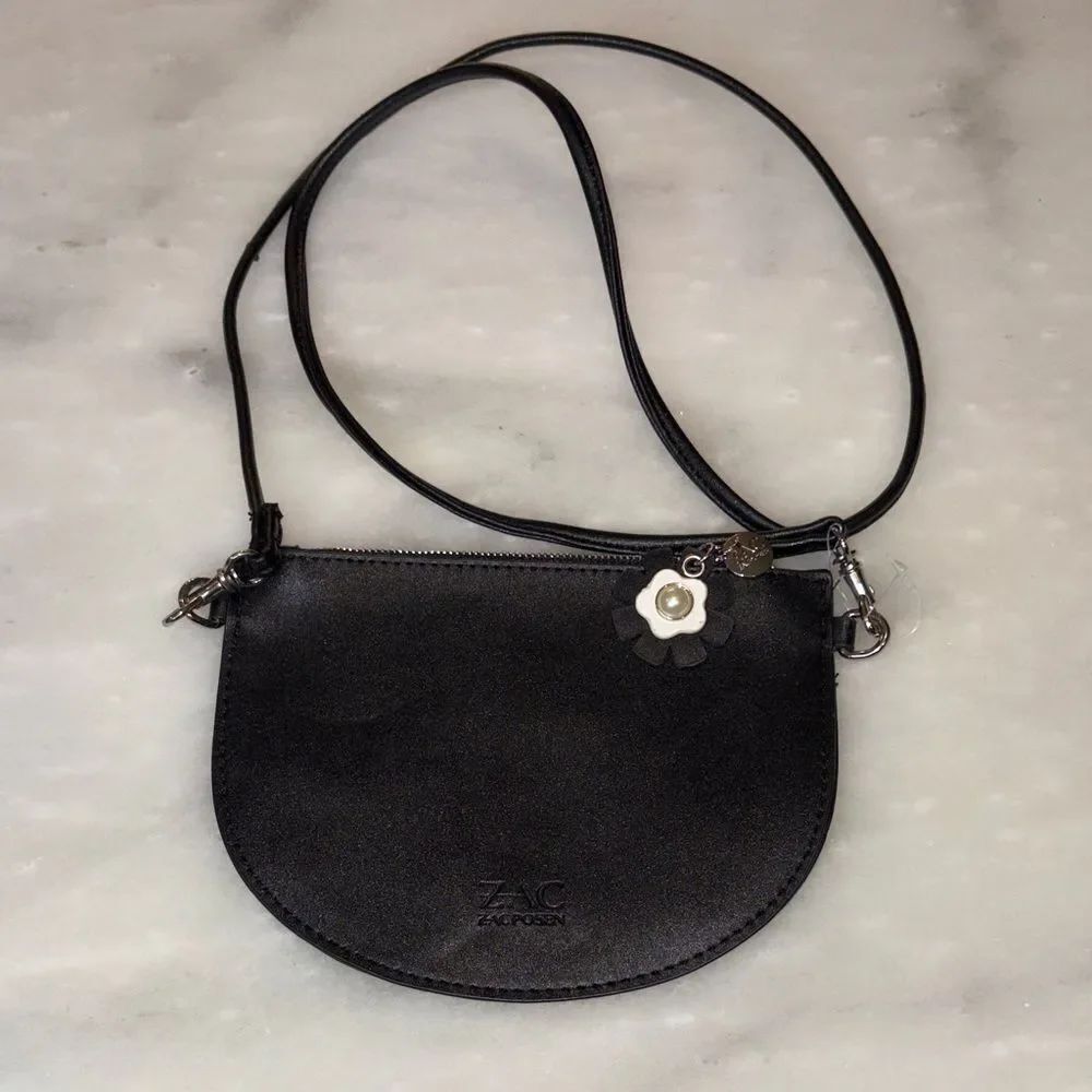ZAC Zac Posen Celia Black Crossbody Bag for Bloomingdale's Mini Half Moon Purse